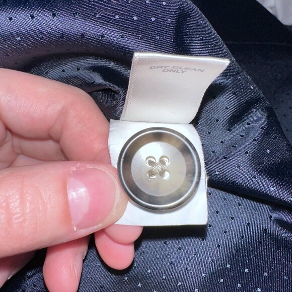 Banana Republic Navy Suit Jacket Blazer Size 12 - Picture 12 of 13